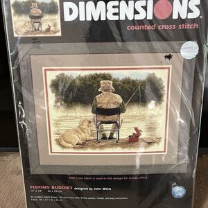 Dimensions Fishing Buddies Counted Cross Stitch Kit